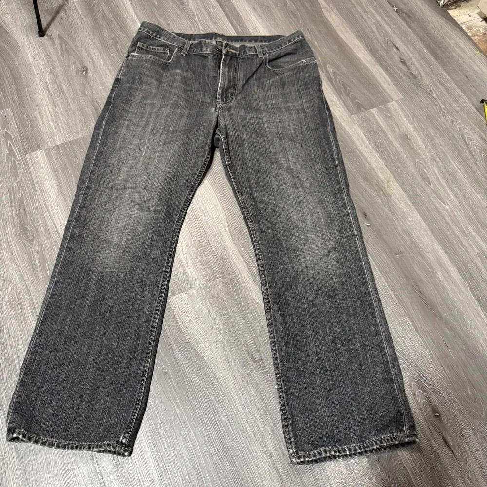 Banana Republic Straight Leg Jeans Men's 36x30 Dark Wash Denim Blk